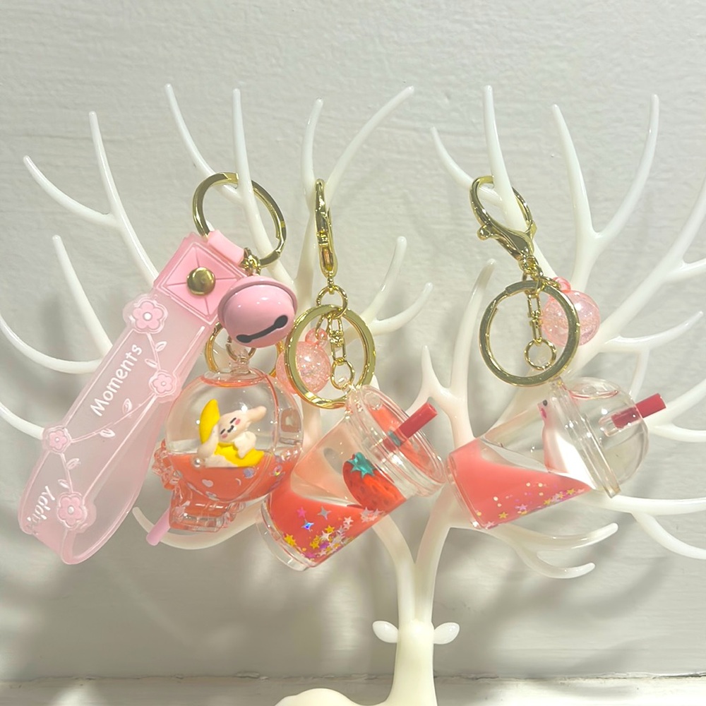 NEW Cute Lollipop Boba Keychain